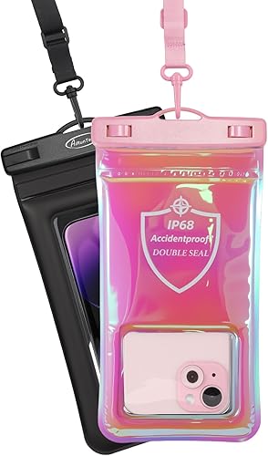 AiRunTech Funda impermeable para teléfono, funda flotante de doble sellado para natación, kayak, tabla de remo, protector para iPhone 17, 16, 15,