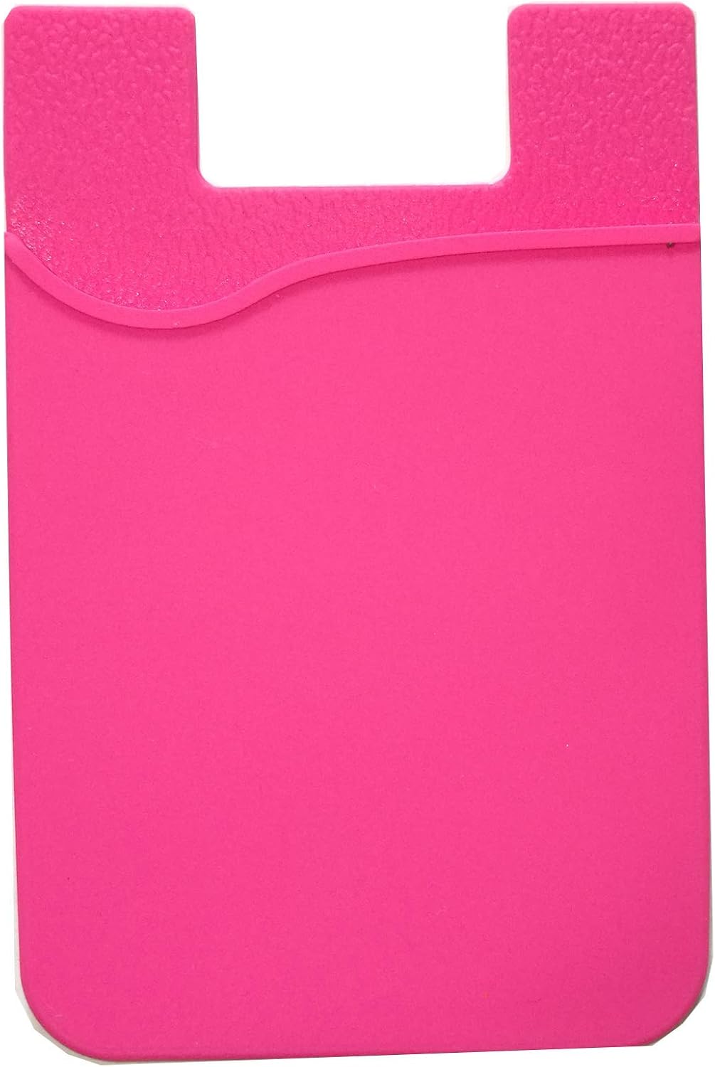 Yoodelife Phone Card Holder Sockets, Silicone Adhesive Stick-on ID Credit Card Wallet Phone Case Pouch Sleeve Pocket for Most of Smartphones (Hot Pink)