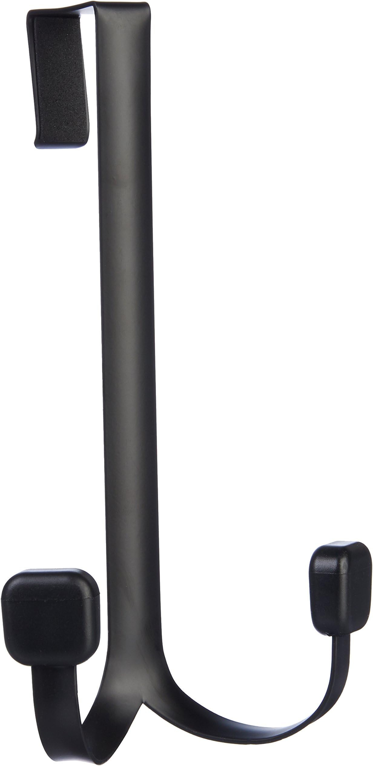 Amazon Basics Over-The-Door Double Hanger Hooks, 11 x 7.5 x 4, Black