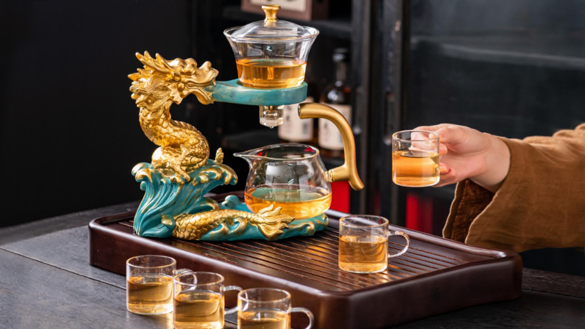 Amazon.com | Zurucily Glass Teapot with Infuser Semi Automatic Tea
