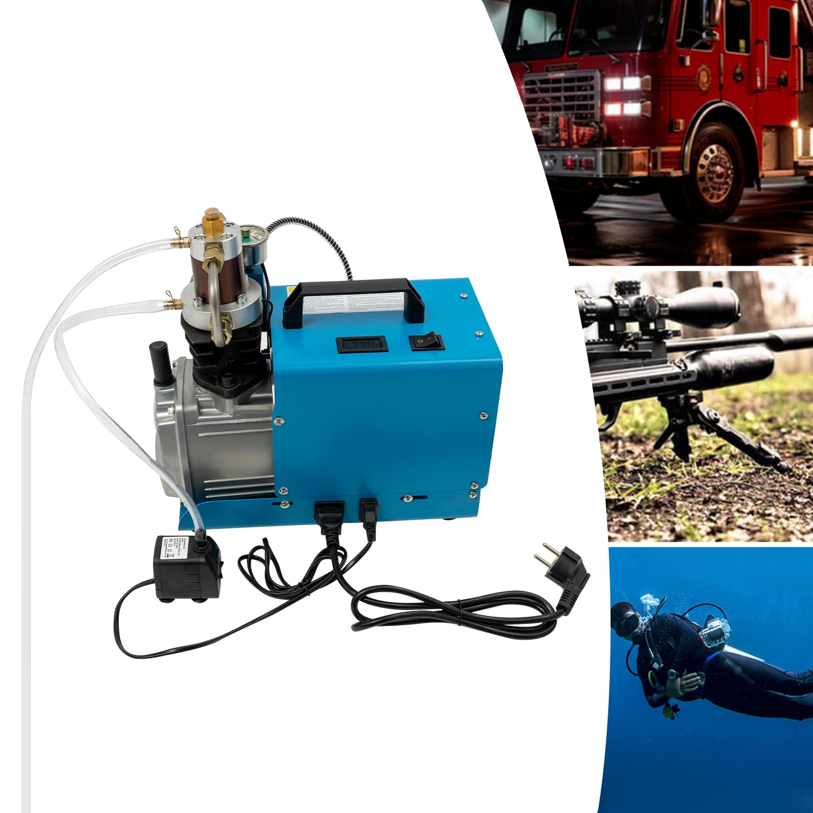 Sprężarka PCP 1800 W, 2800 obr./min, automatyczna sprężarka powietrza, kompresor wysokociśnieniowy, elektryczna sprężarka powietrza z PCP, pompa powietrza do pistoletu pneumatycznego, butli do