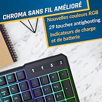 KLIM Blaze & Chroma vezeték nélküli RGB gamer billentyűzet és egér szett - ergonomikus, tartós akkumulátor, PC/Mac/PS4/PS5 kompatibilis 6