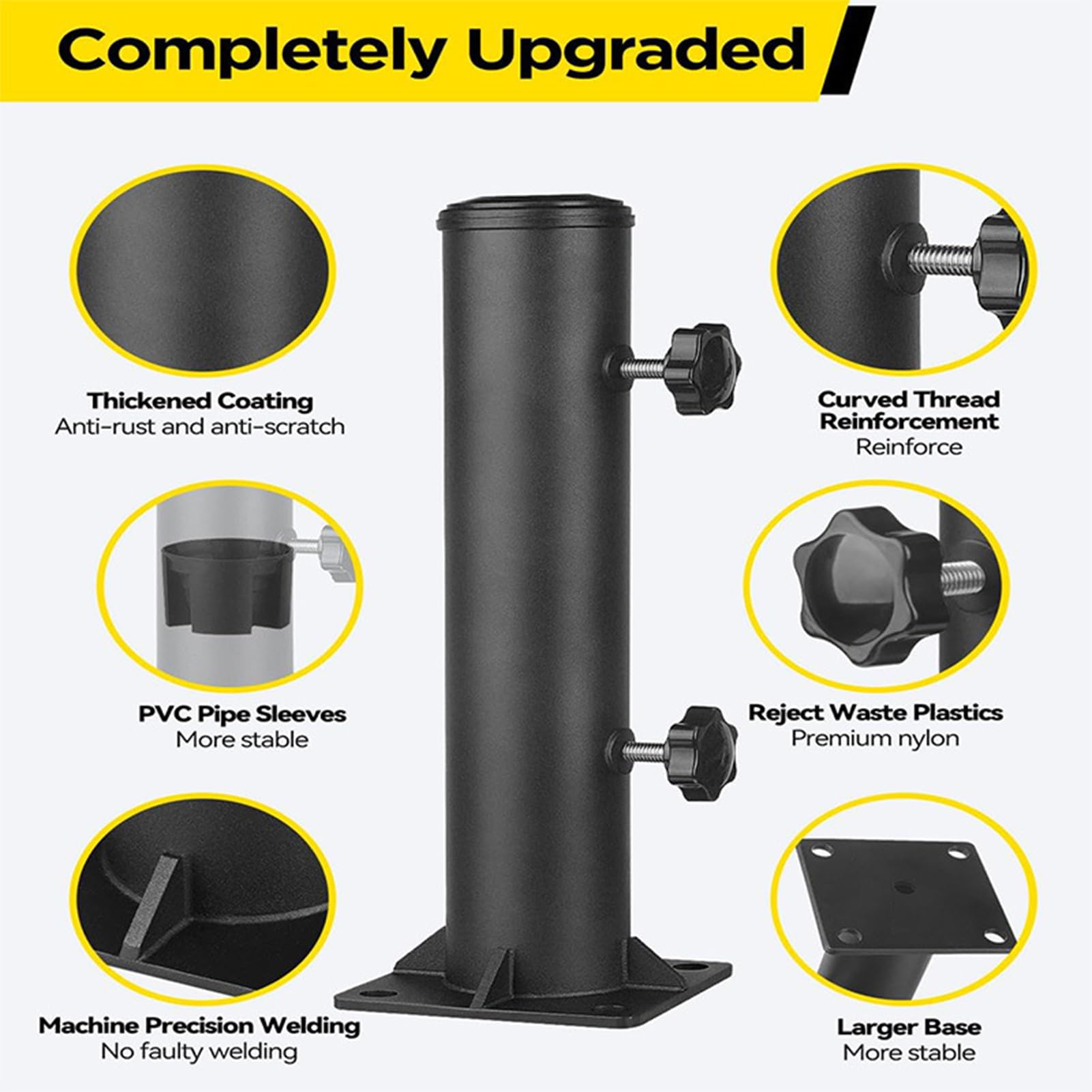 Supporto per ombrellone da giardino, regolabile, supporto per ombrellone | Supporto per patio, giardino, cortile, terrazza, balcone, barbecue, bar