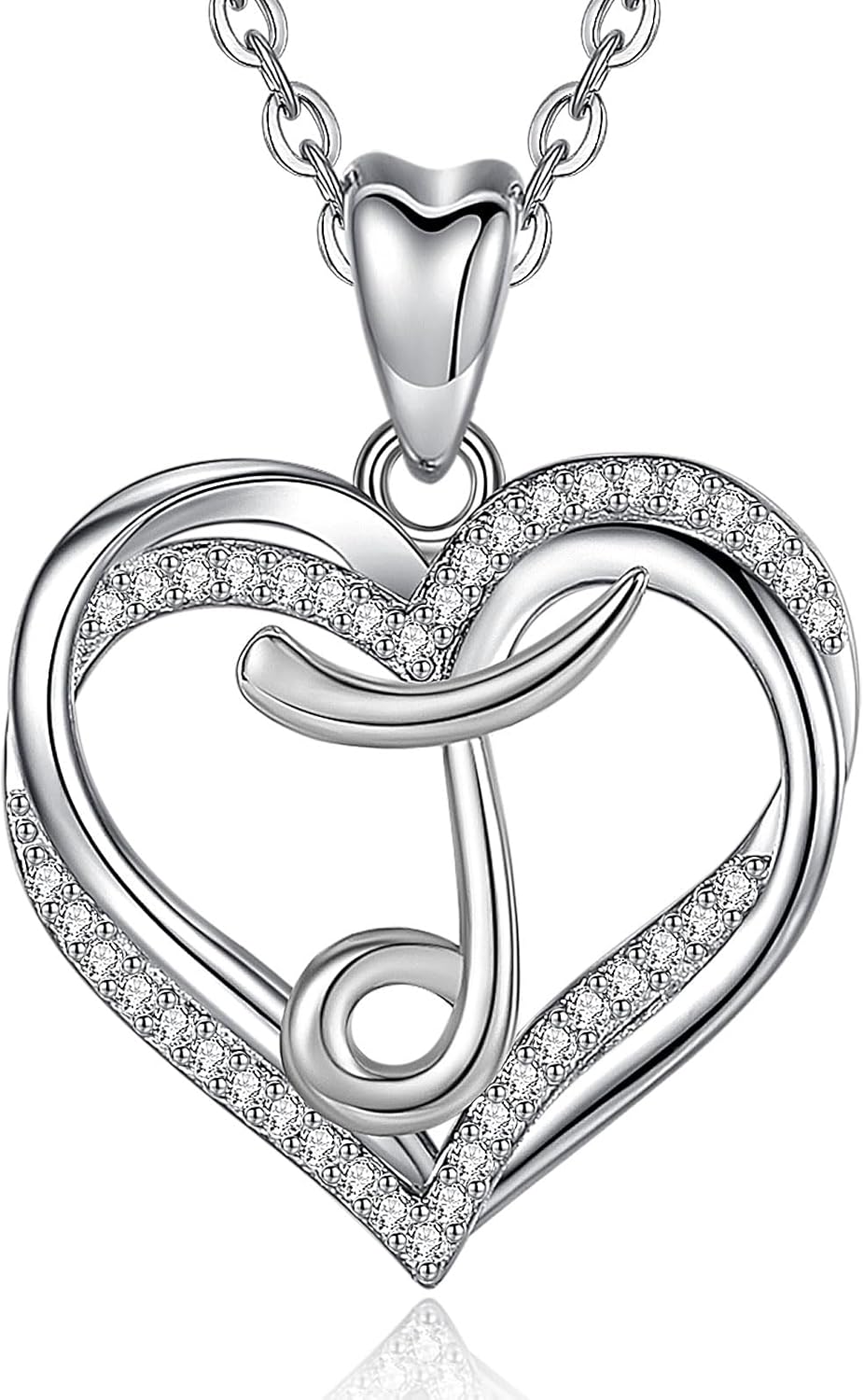 INFUSEU Unique Initial Necklaces for Women Girls Small Heart Letter Jewelry, Meaningful Personalized Gifts