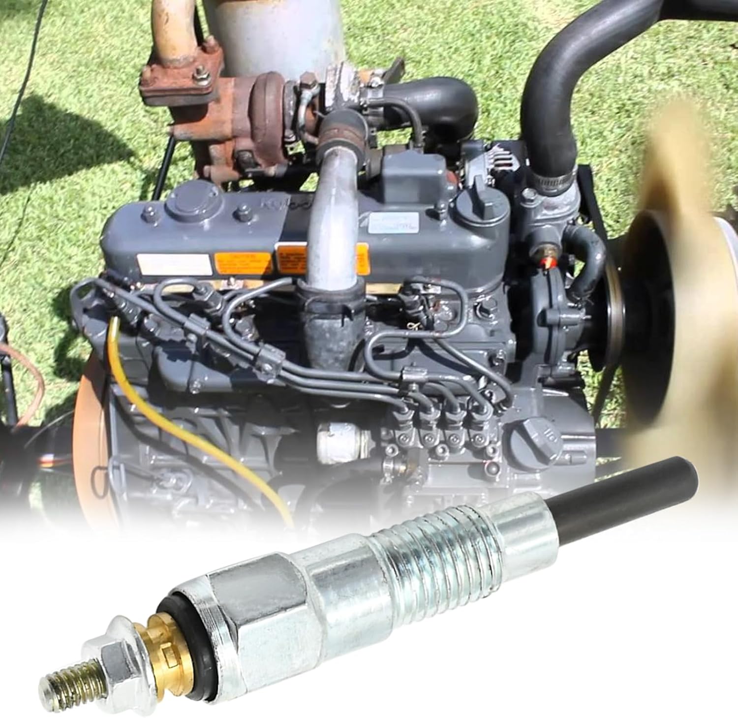 3Pcs Glow Plugs 15261-65510, Replacement for Kubota Engine D600 D750 D850 D950 Replacement for Kubota Compact Tractors B1750D B7200D B2150DT B8200D B7100