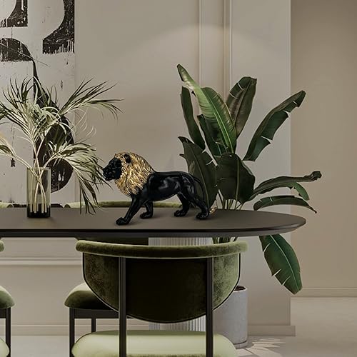 Miniatura 2 de Estatua de león, estatua de decoración, decoración de escritorio, decoración de habitación, decoración del hogar, escultura de arte moderno, estatua