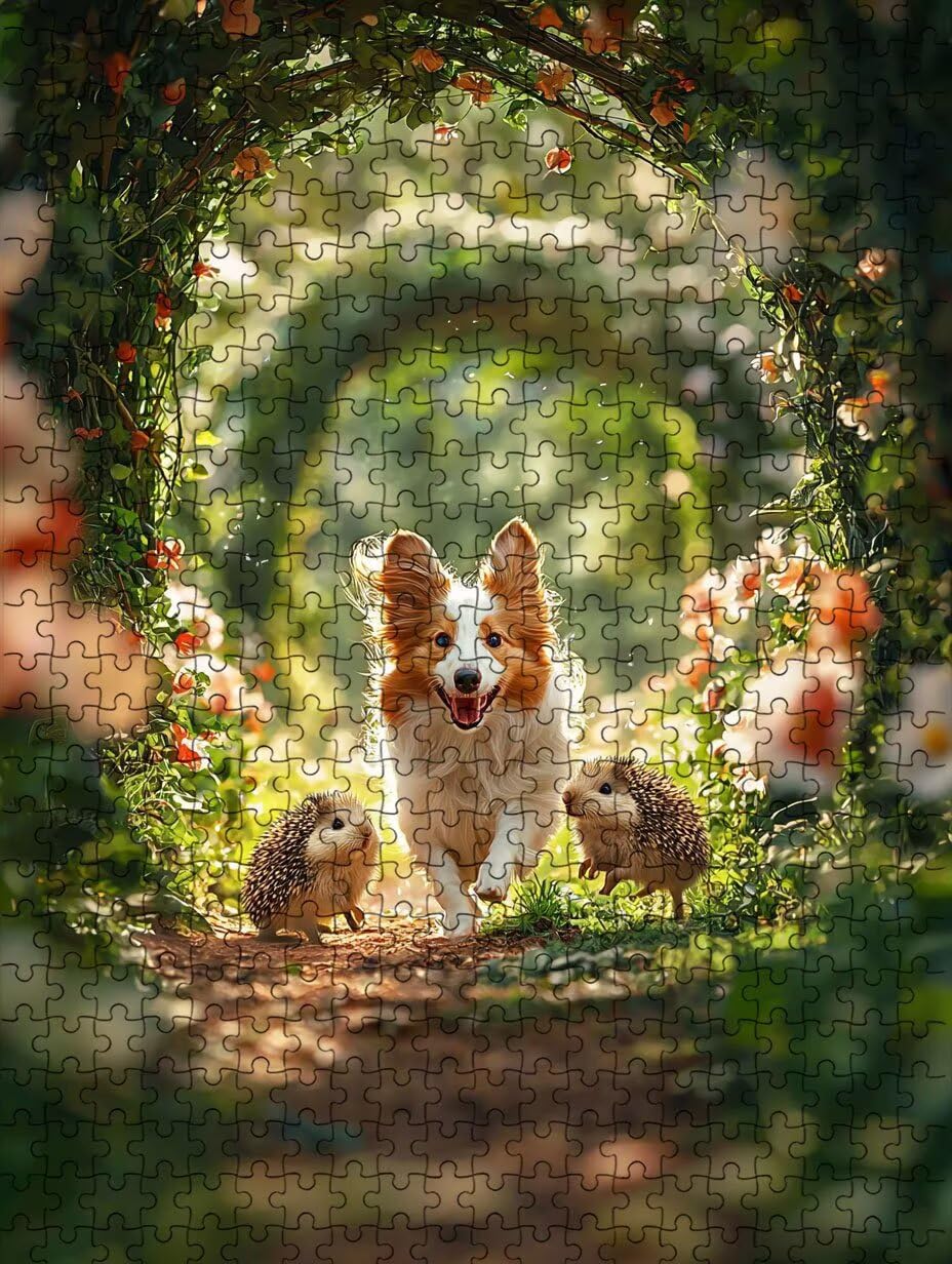 Puzzle 5000 sztuk Pies Erizo 3D Puzzle dla dorosłych Wyzwanie, artystyczne puzzle edukacyjne, zabawne i inspirujące puzzle dekoracyjne dla rodziny, prezent i dekoracja ścian BXHZW6-171