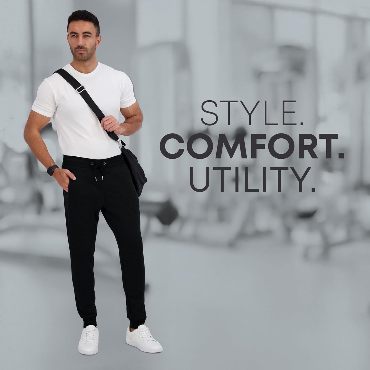 Fleece Mens Joggers with Zipper Pockets, Mens Sweatpants, Workout Sweats for Men S-2XL - Image 6