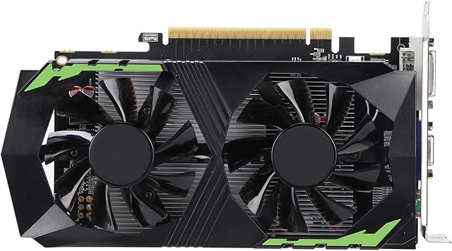 DDR5 Graphics Card, 128bit 4GB Gaming Graphics Card, Dual Fans with Low Noise and Quiet Work, 900MHz 3D API DirectX 12, PCI Express 2.0, For Games and Multimedia, for Desktop Computer