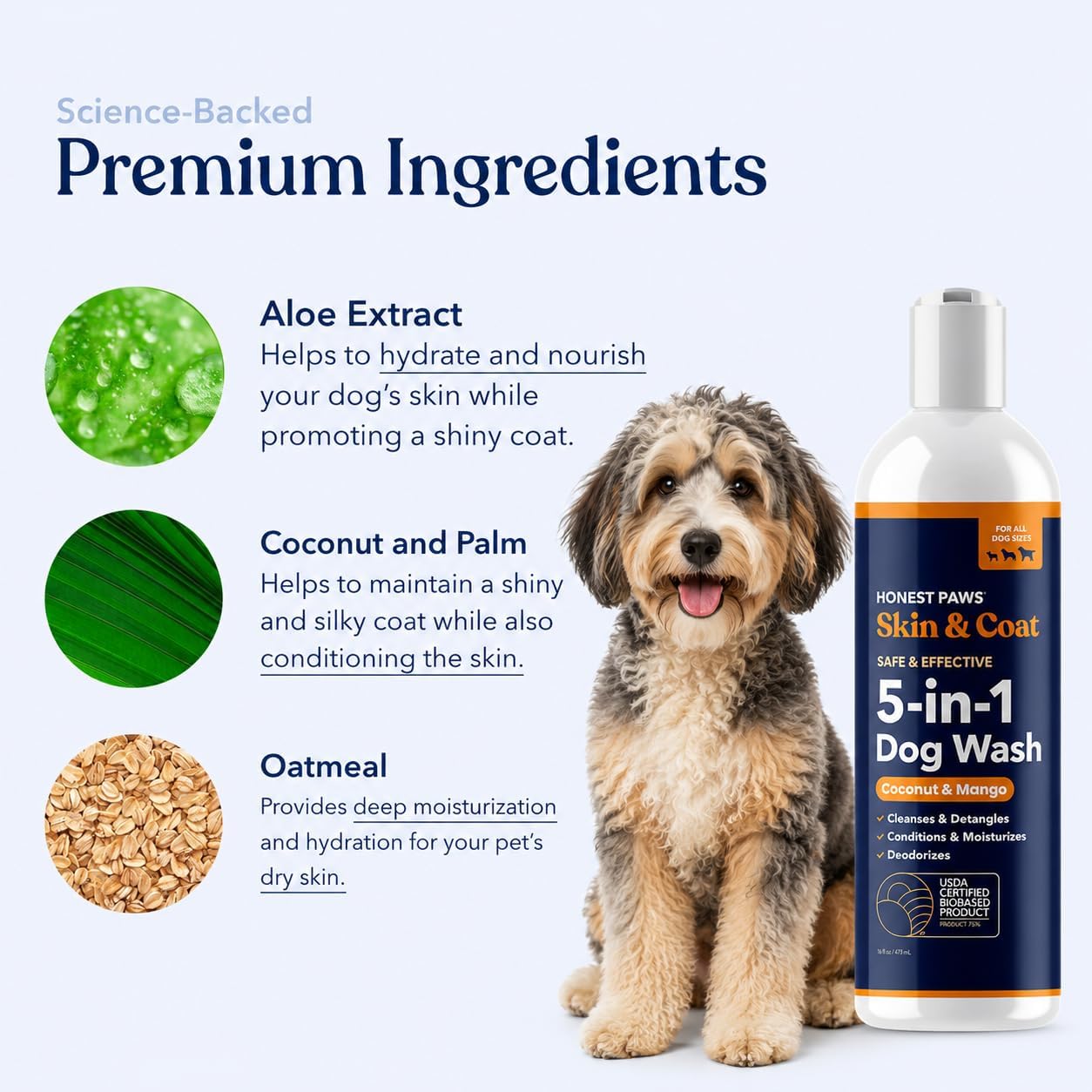 Coconut Mango Dog Shampoo and Conditioner, Puppy, Itchy Skin, Smelly Dogs image 4