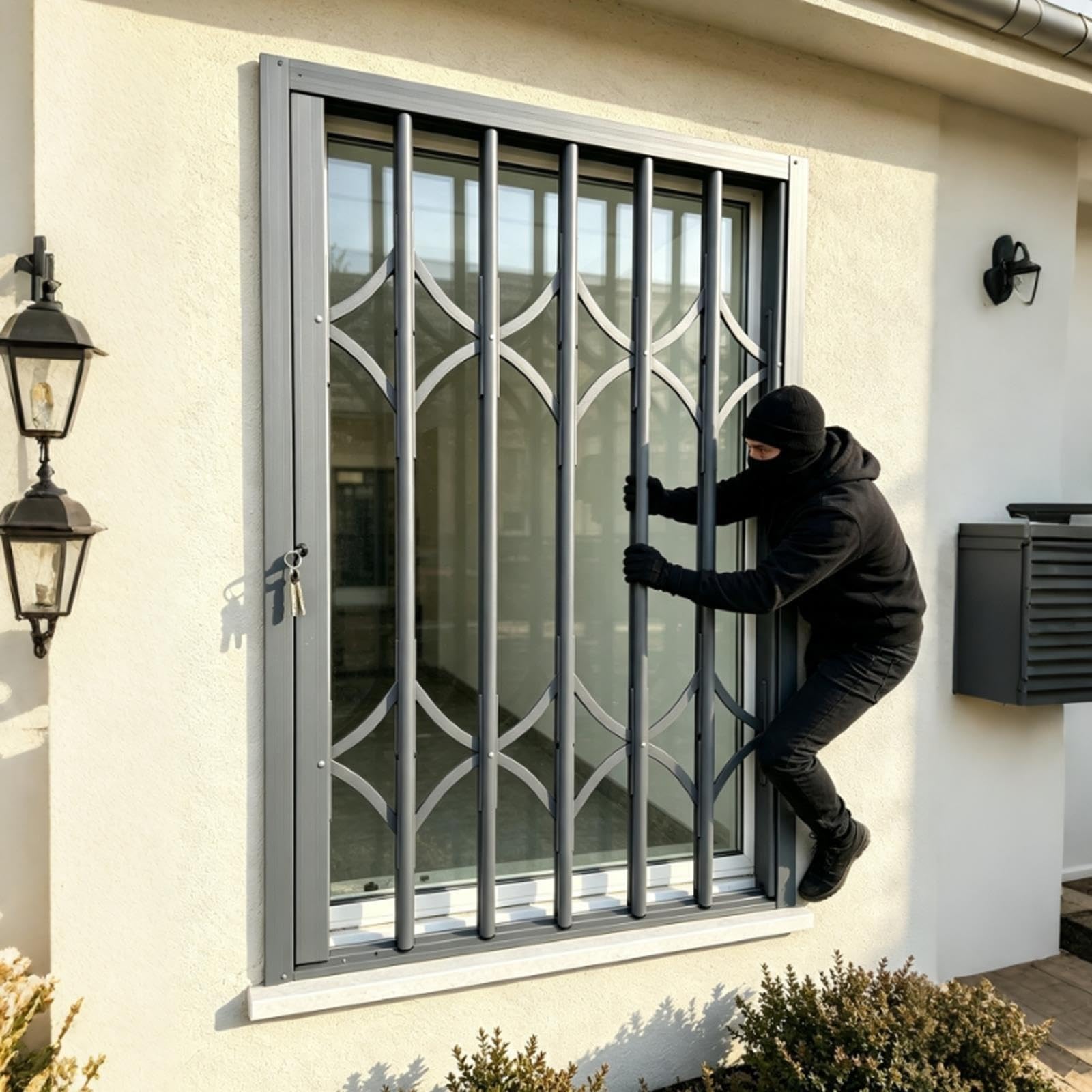 Fenêtres Sécurité Pliantes, Grille Sécurité Fenêtre Verticale Aluminium