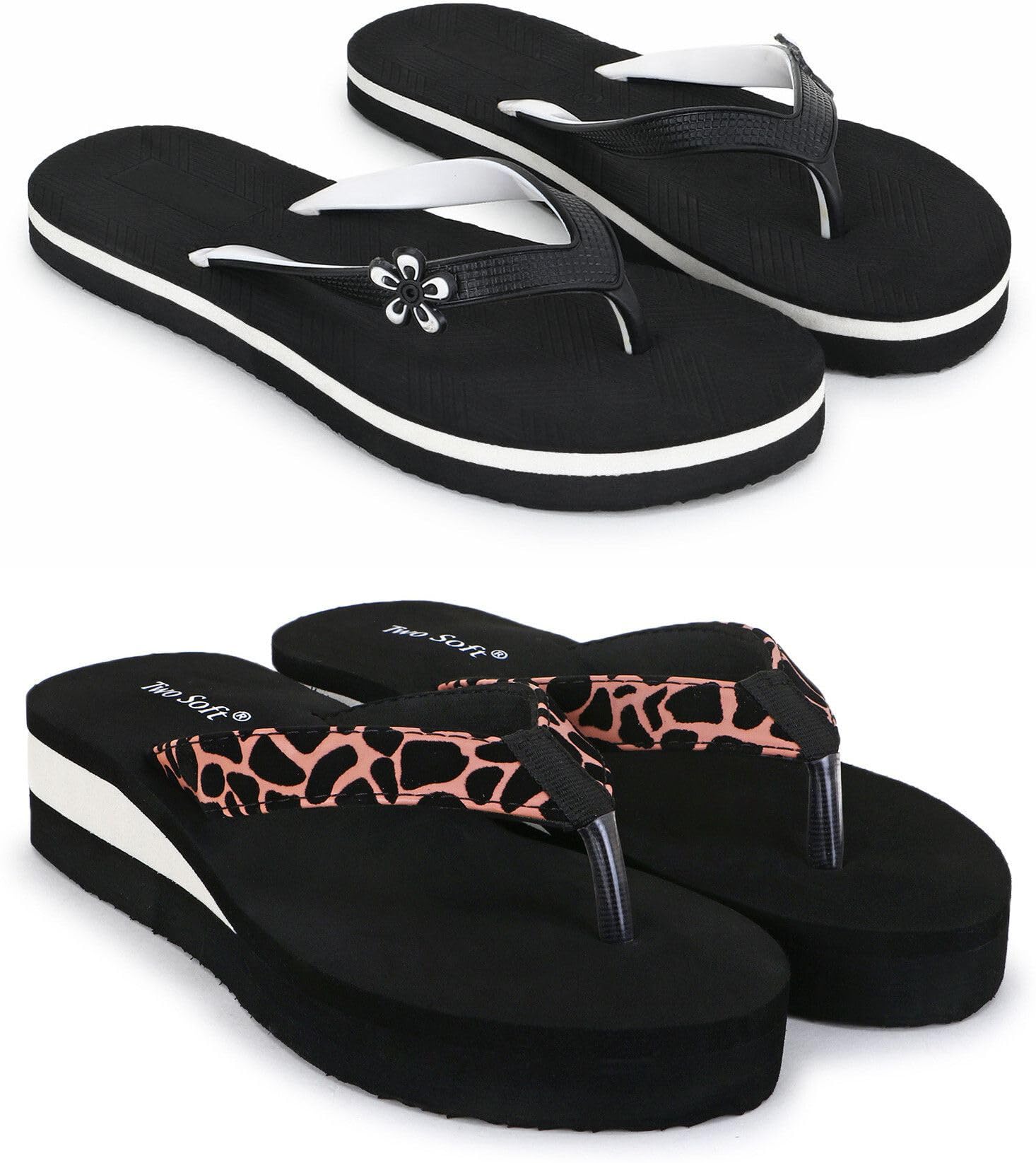 twosoft Women Slippers (Pink, 8)-picture-25