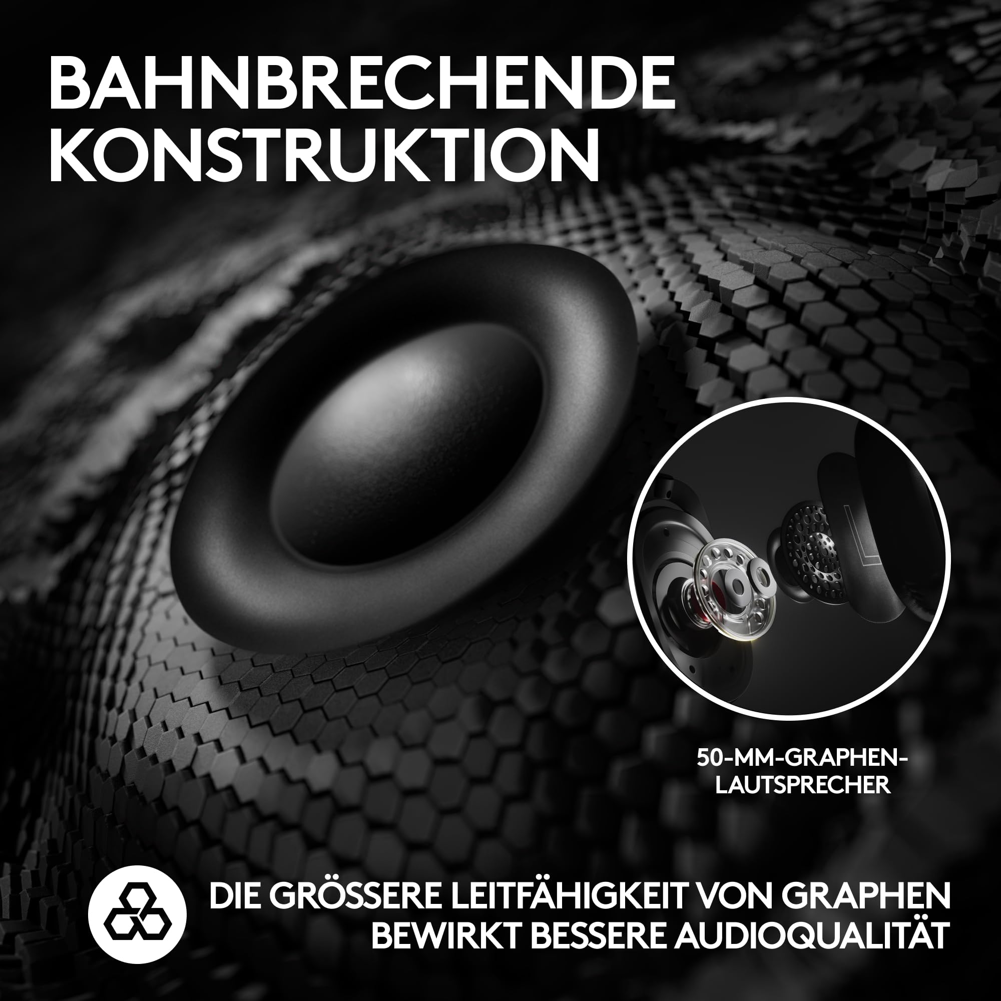 Logitech G PRO X 2 Lightspeed Wireless Gaming Headset, abnehmbares Boom-Mic, 50-mm-Graphen-Treiber, DTS:X 2.0–7.1 Surround, Bluetooth/USB/3,5 mm Aux, PC, PS5, PS4, Nintendo Switch - Schwarz