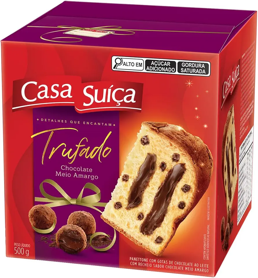 Panetones Casa Suiça Recheado Trufado 500g