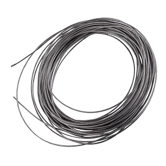 304 Stainless Steel Wire Rope Cable, 1.5mm Diameter, 15 Meters, 7x7 Structure, High Temperature