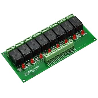 Electronics-Salon 8 Channel 10Amp SPDT Power Relay Module Board (Operating Voltage: DC 24V)