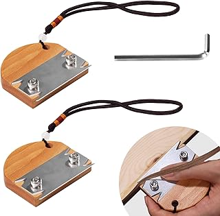 2 Pack Edge Banding Trimmers for woodworking,Stainless Steel Blades,Edge Corner Planer with Hanging Strap,Edge Banding Cutter,Hand Planer Edge Bander for PVC ABS Wood Veneer