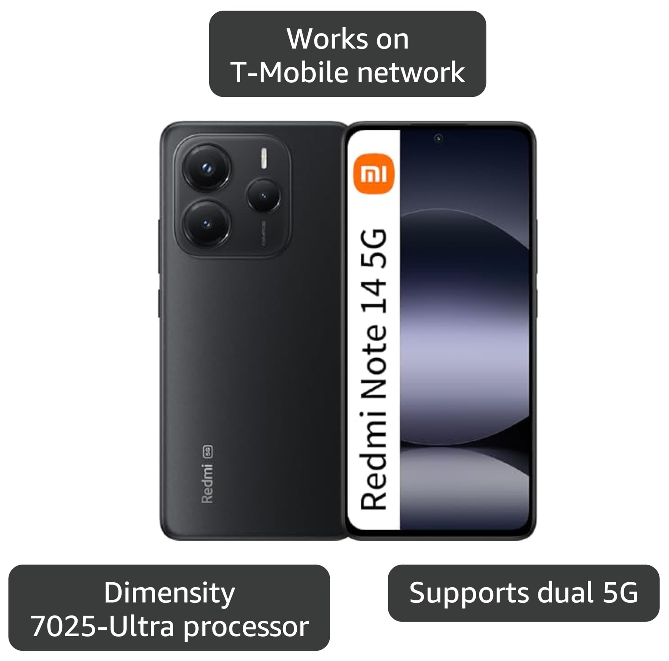 Amazon.com: XIAOMI Redmi Note 14 5G + LTE (for Tmobile Mint Tello