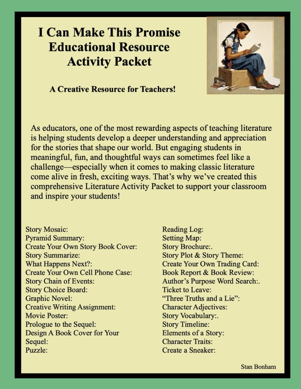 I Can Make This Promise Educational Resource Activity Packet