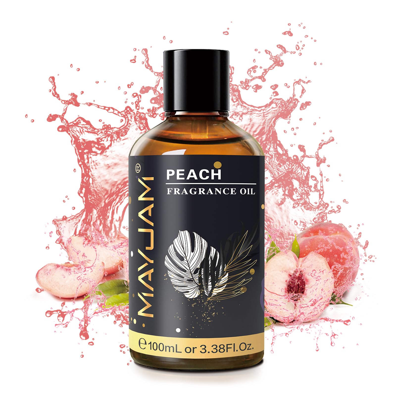 MAYJAM Olio Essenziale di Pesca 100ml, Olio Di Fragranza Premium Per Diffusori di Olio Essenziali, Aromaterapia, Casa, Bruciatore Di Olio