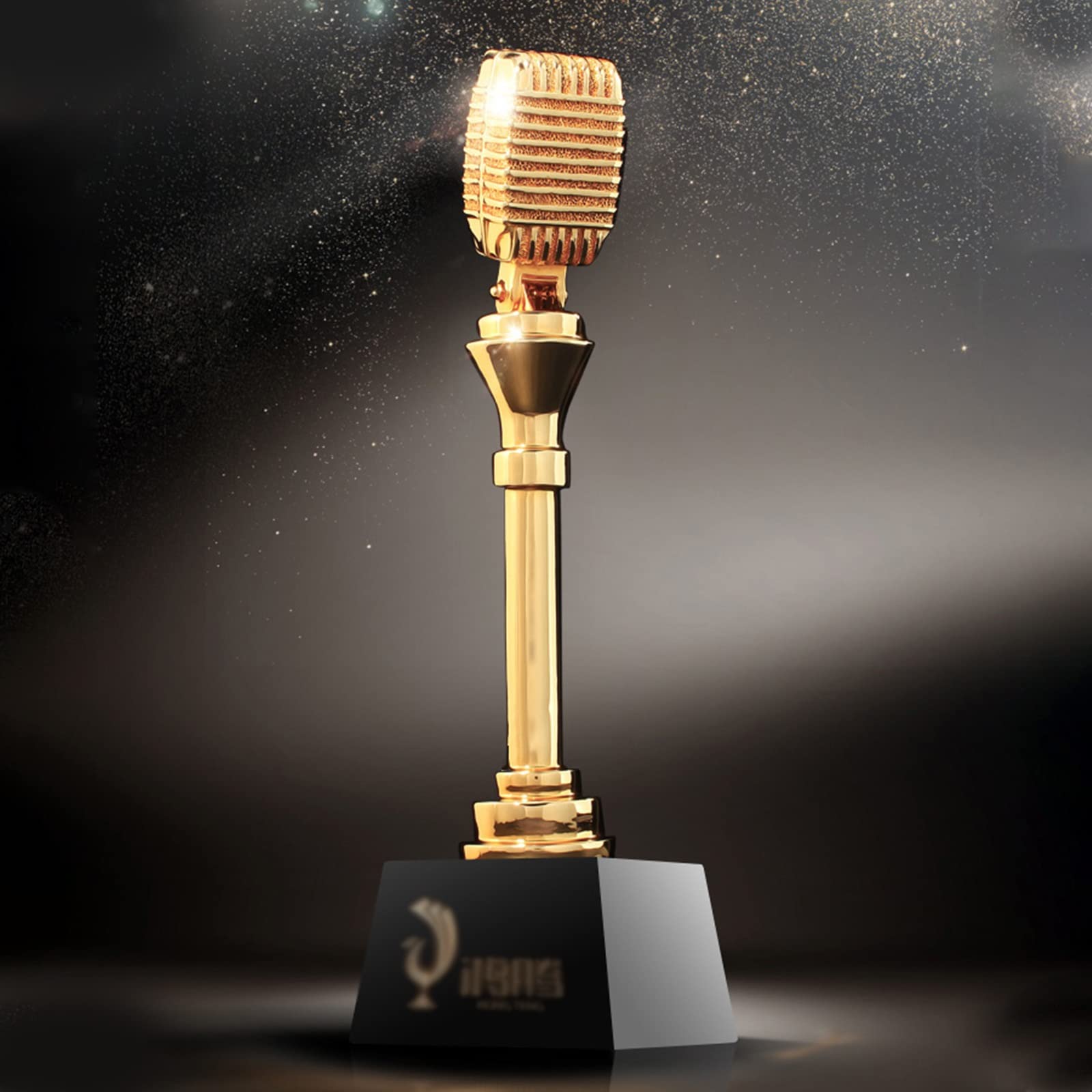 Trophée De Microphone Trophée D'excellent Chanteur Trophée D'hôte Adapté Aux Discours Concours De Musique Concours De Chant