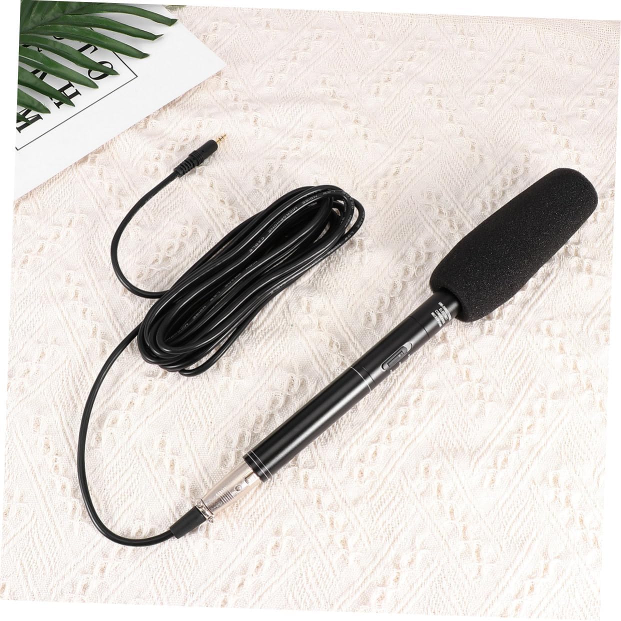 1set Outdoor Interview Microphone for and Smartphone Portable Recording Mic Shock Absorption for Live Streaming and Video Photography
