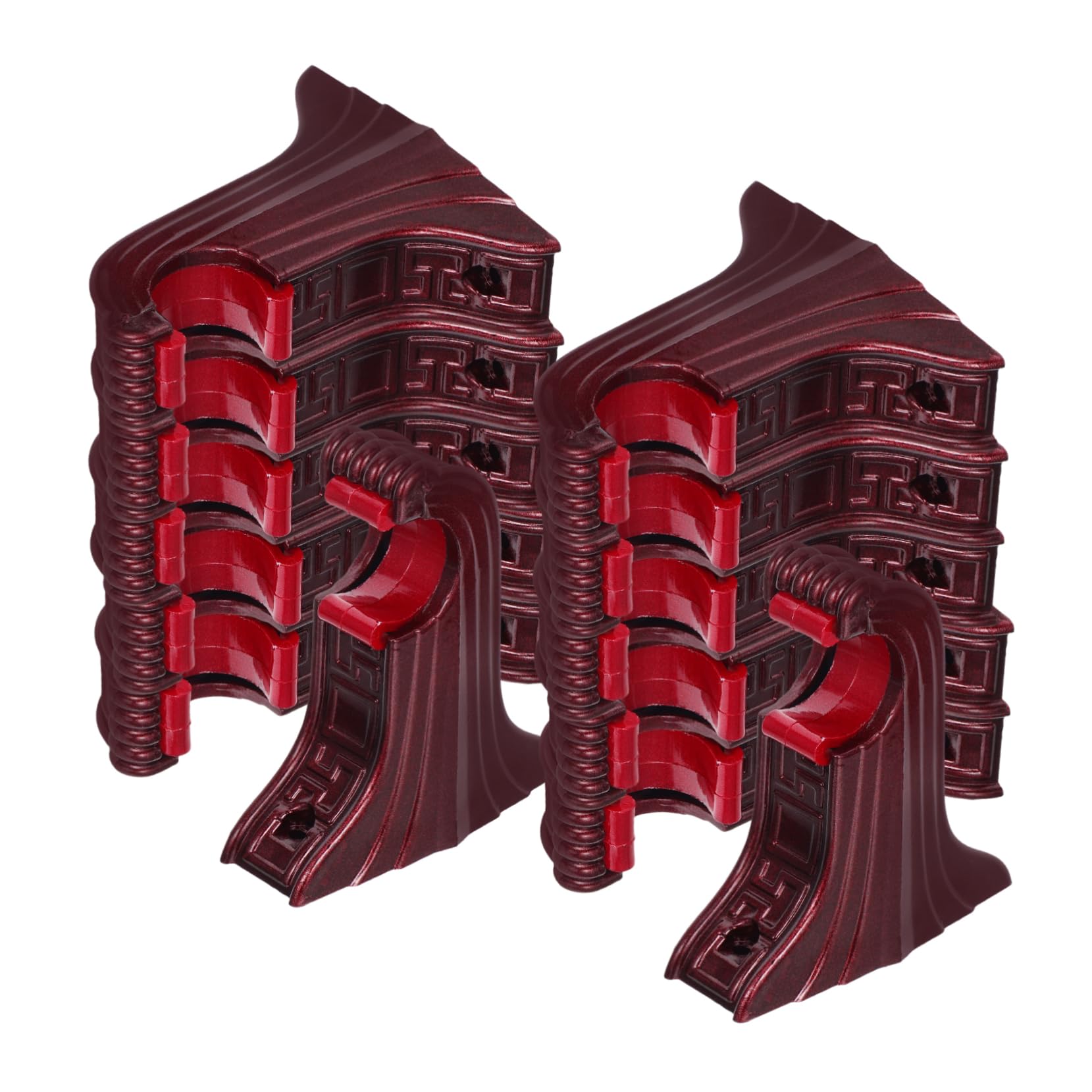 Ipetboom 12pcs Classic Curtain Rod Brackets Vintage Style Wall Mounted Holders for Poles Stable Drapery Support with Easy Installation for Retro Home Decor