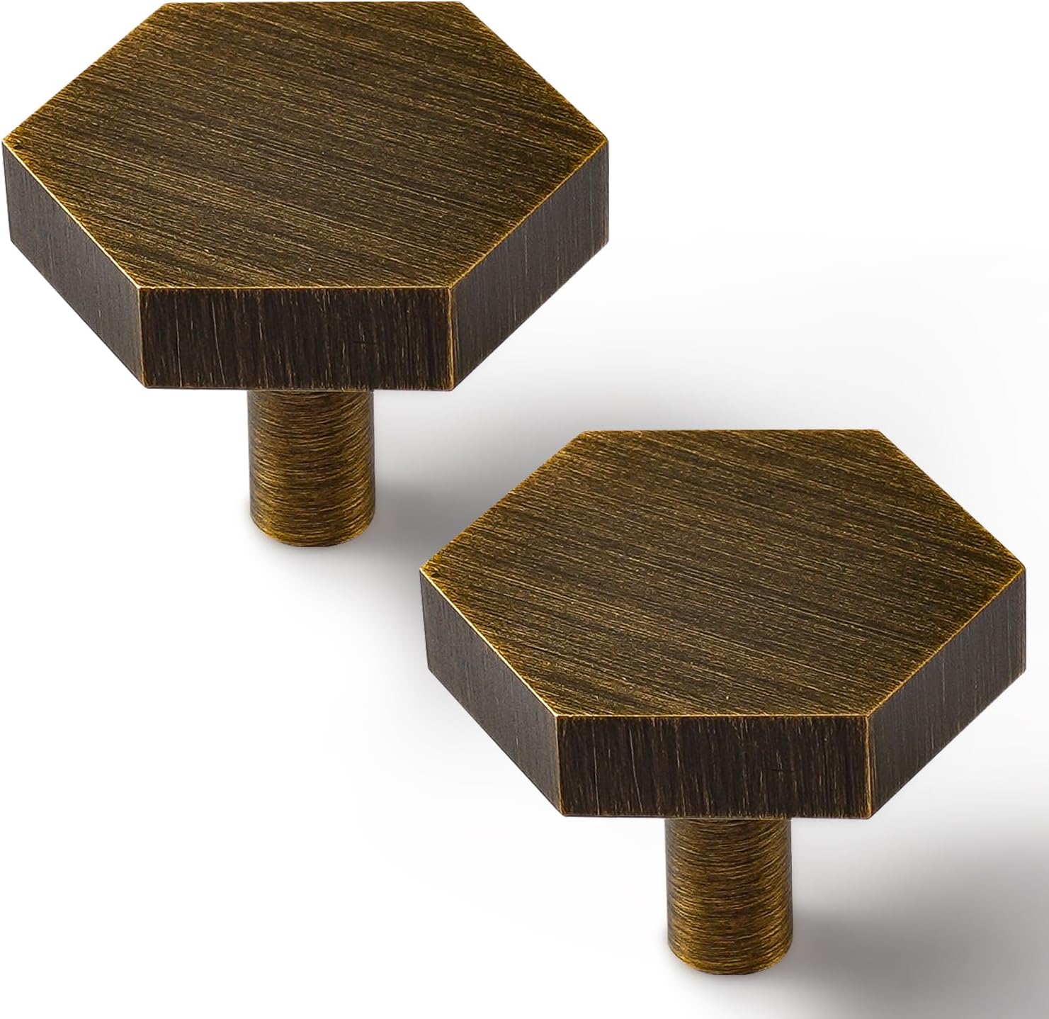 10 Pack 1 Inch Antique Bronze Brass Knobs Cabinet Kitchen Dresser Drawers Furniture Hardware Pulls, S