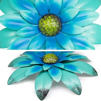 【fig London】DECO petti PT Amazon.com: EASICUTI Blue Metal Flowers Wall Decor Metal