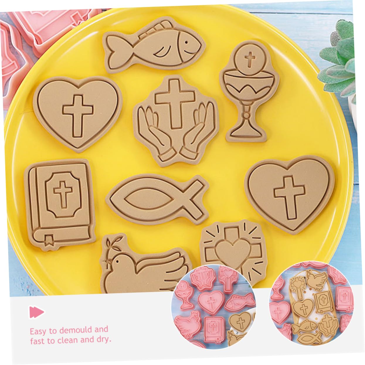 MAGICLULU 5 Ensembles Moule Biscuit Hexagonal Ustensiles De Cuisson Accessoires De Pâtisserie Pour Biscuits Outil De Cuisson De Pâques Fournitures De Pâtisserie Nourriture Pp 8 Pièces * 5