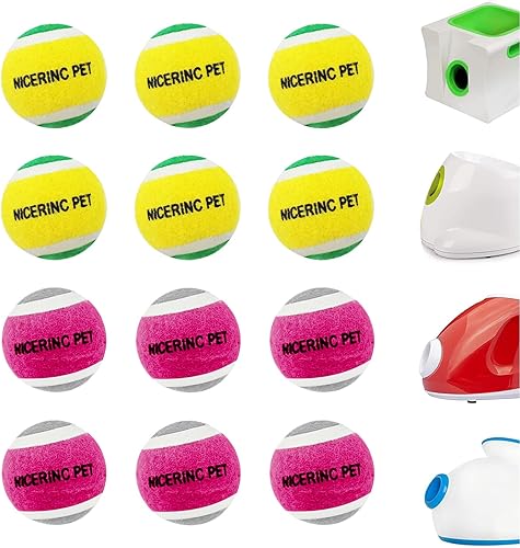Miniatura 16 de Pelotas de tenis para perros XS Pelota de juguetes para perros de 1.5 pulgadas, paquete de 12, lanzadores de bolas de ajuste Pelotas de tenis de