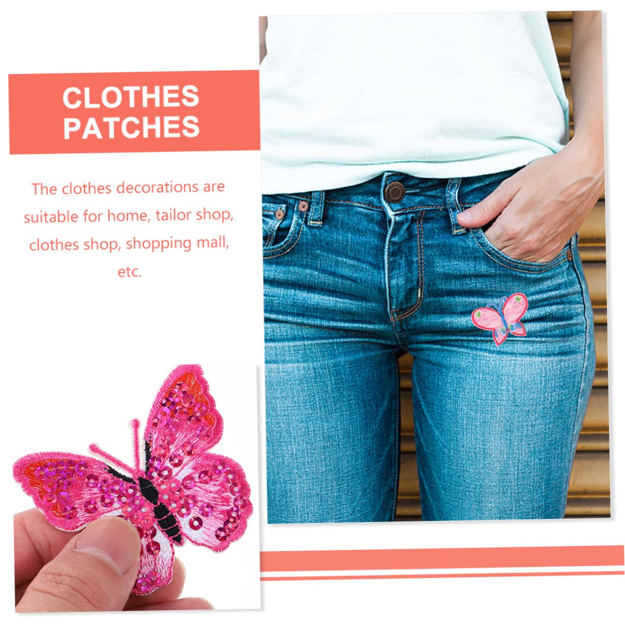 60pezzi Toppe Ricamate Per Abbigliamento Applicazioni Termoadesive Per Jeans Borse e Accessori Facili e Applicare Design