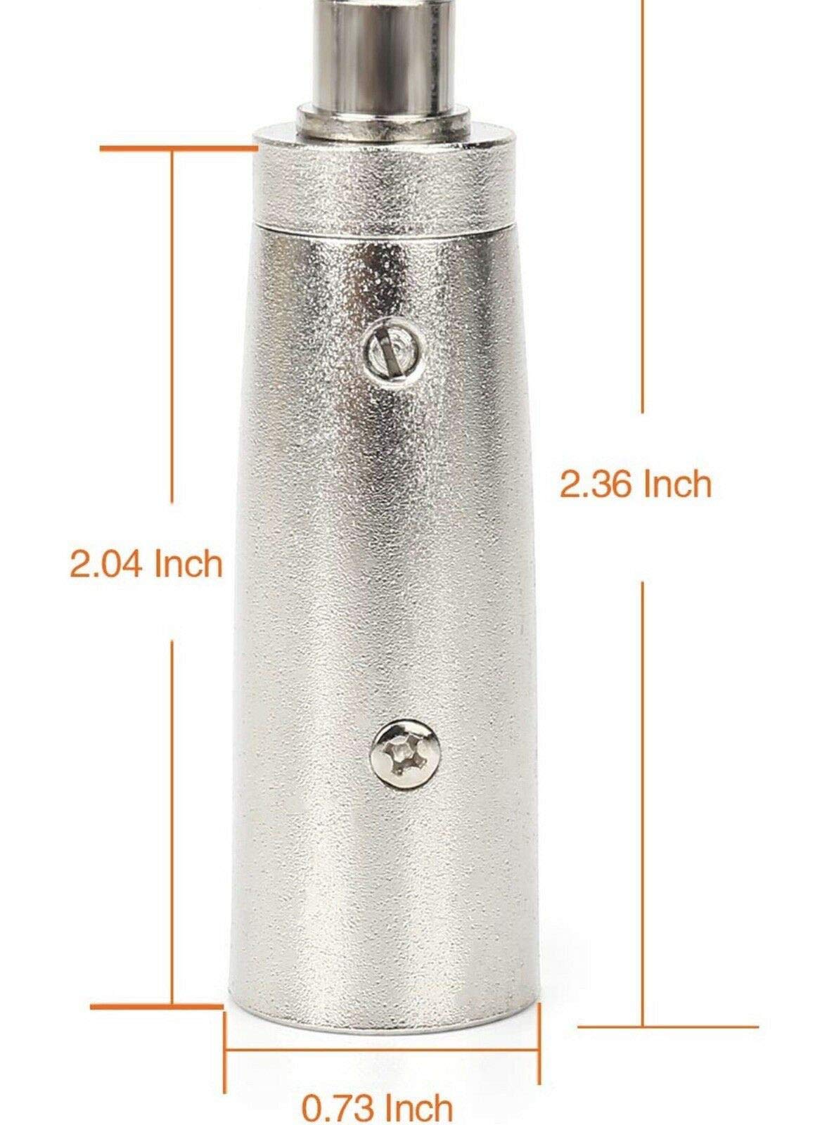 3-pinowy XLR męski na RCA żeński kabel audio kabel mikrofon mikrofon DJ PA adapter złącza (10 sztuk)