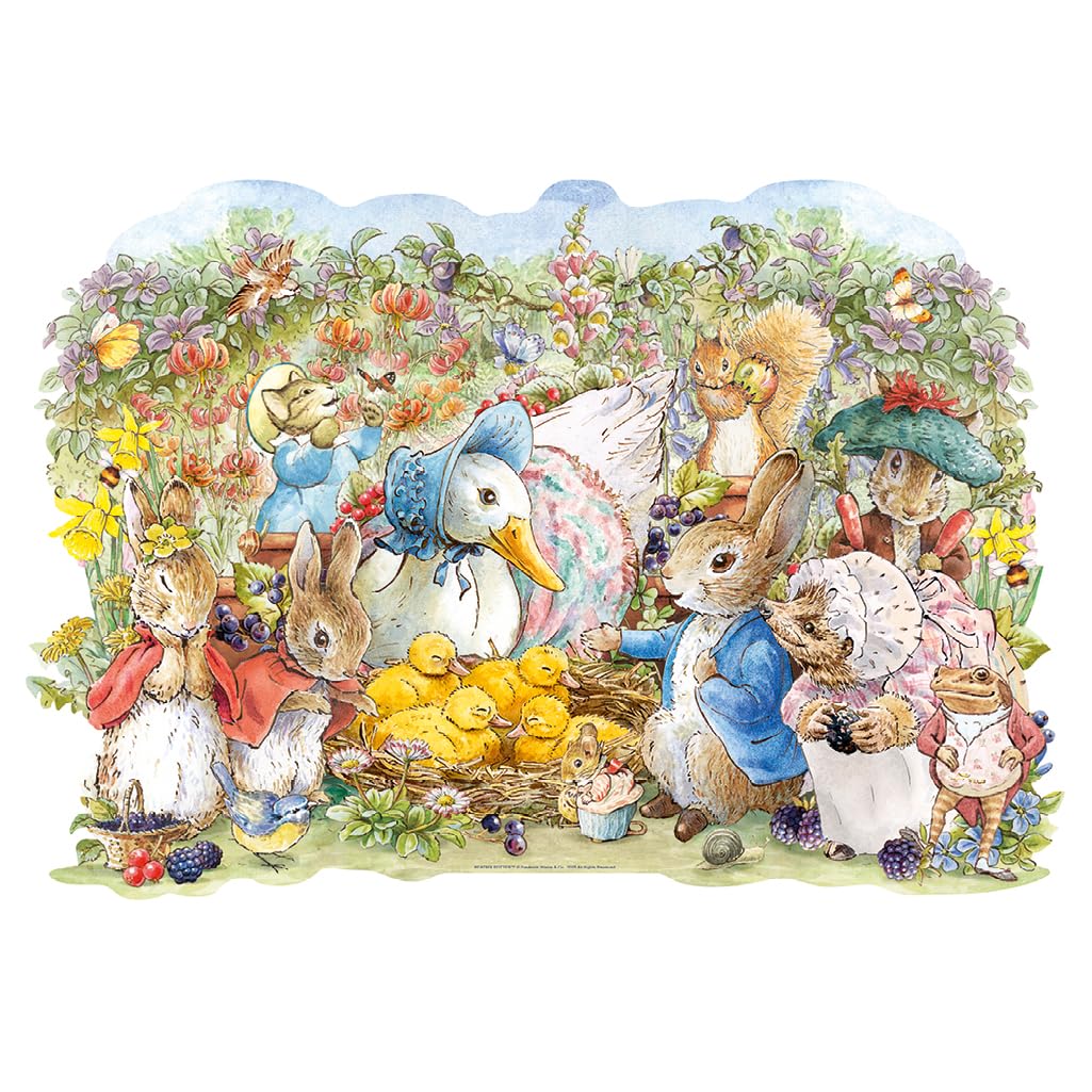 Wentworth Wooden Puzzles Peter Rabbit and Friends – Puzzle de 100 pièces pour adultes, pièces irrégulières, illustration exclusive pour les fans de Beatrix Potter – Bois provenant de sources durables