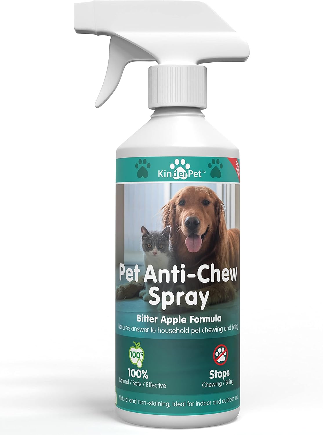 KinderPet® Eco Anti Chew Bitter Apple Spray for Dogs Stop Chewing Biting Barking Alcohol Free Formula Pet Puppies Dogs Cats 500ml