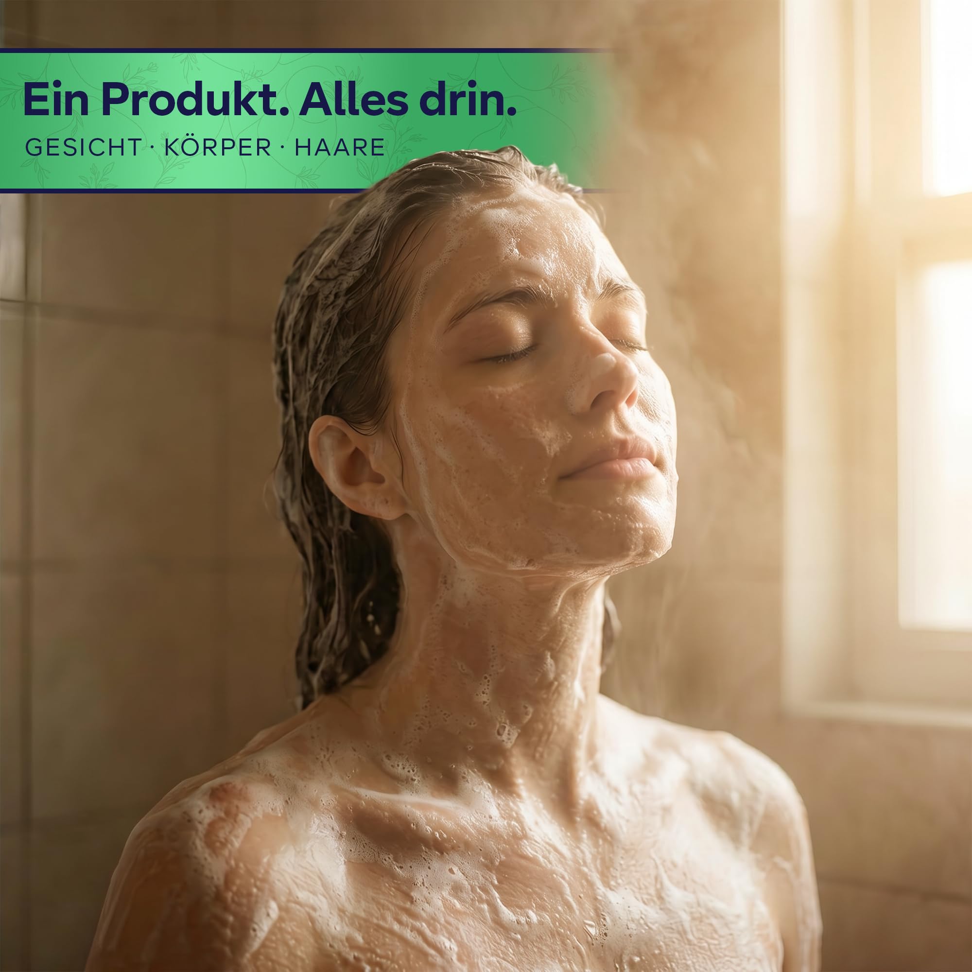 larum sports feste Duschseife Frauen 3 in 1, Aloe Vera, SET