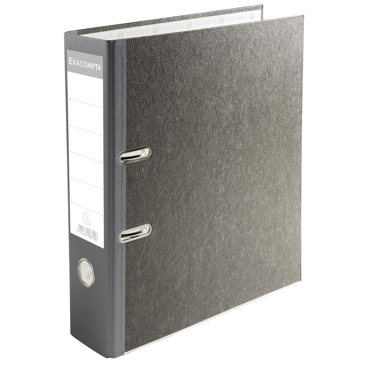 Exacompta 53710E 10er Pack Recycling-Ordner Wolkenmarmor. 7 cm breit DIN A4 grauer Rücken Ringordner Aktenordner Briefordner Büroordner Pappordner