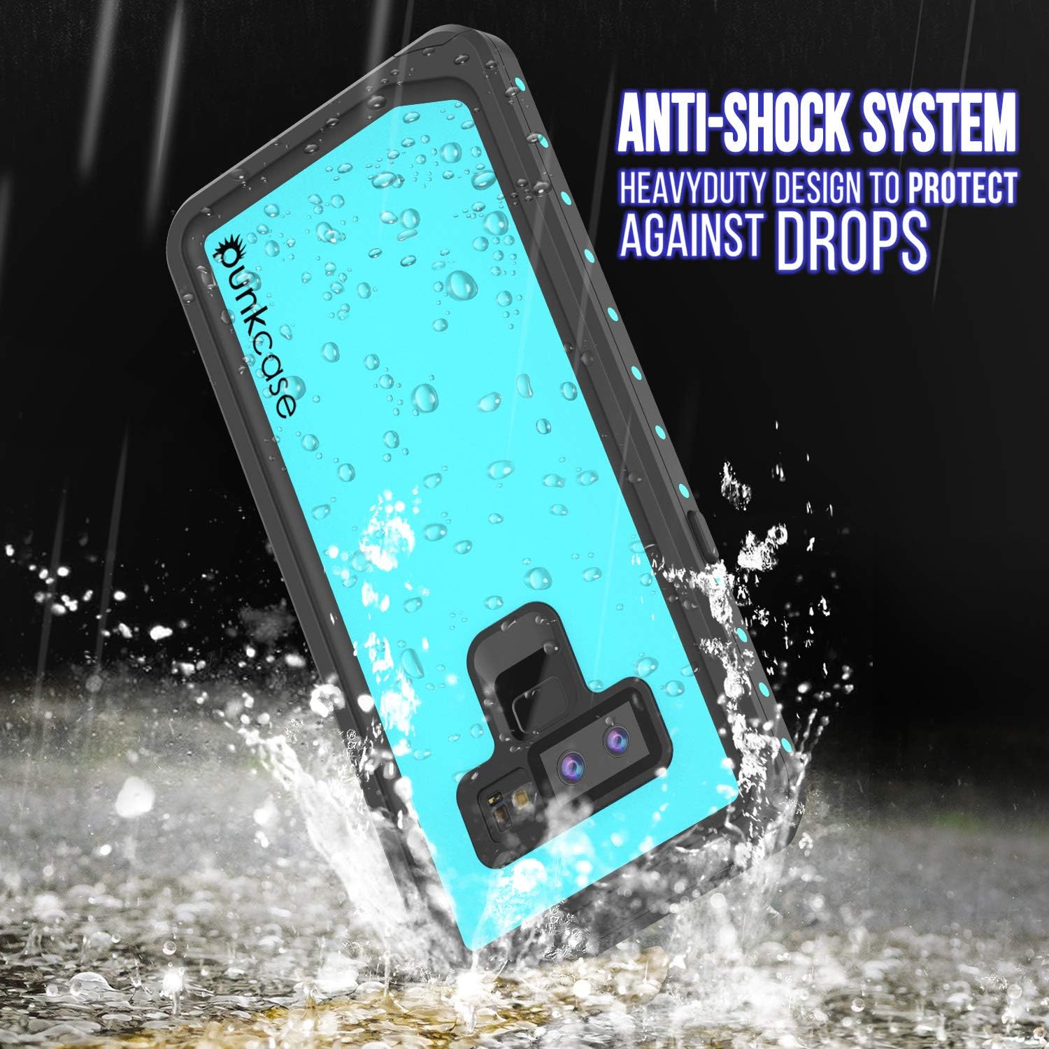 Flash Deals - 40% OFF Galaxy Note 9 Waterproof Case, Punkcase [StudStar Series] [Slim Fit] [IP68 Certified] [Shockproof] [Dirtproof] [Snowproof] Armor Cover for Samsung Galaxy Note 9 [Teal]