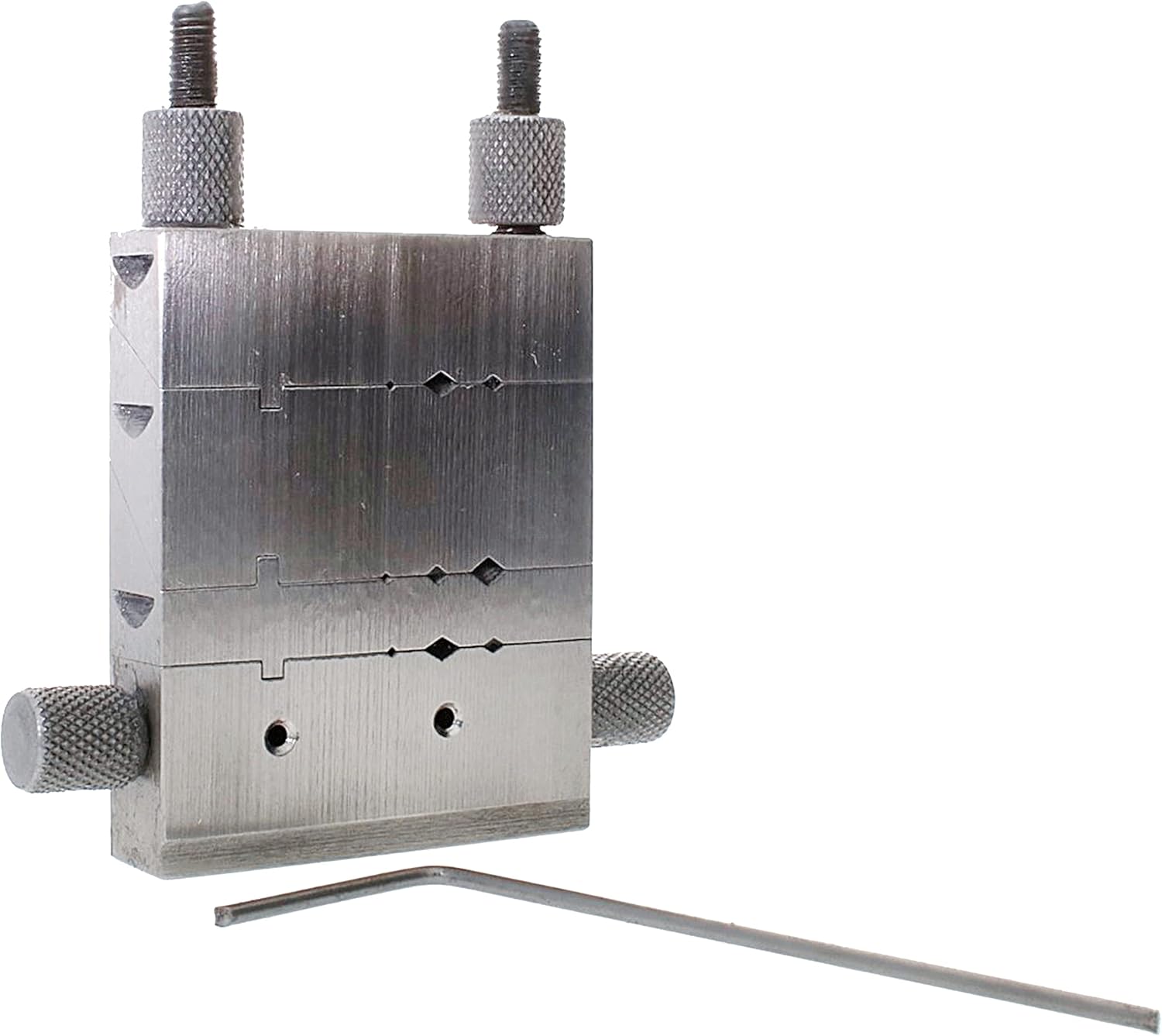 The Beadsmith Miter Cutting Vise Jig – Swiss Style, Made of Steel, 3” x 2.75” – For Filing Small Metal, Creating Flat Ends on Wire and Tubing – Form 40, 60 & 90-Degree Angles and Bends