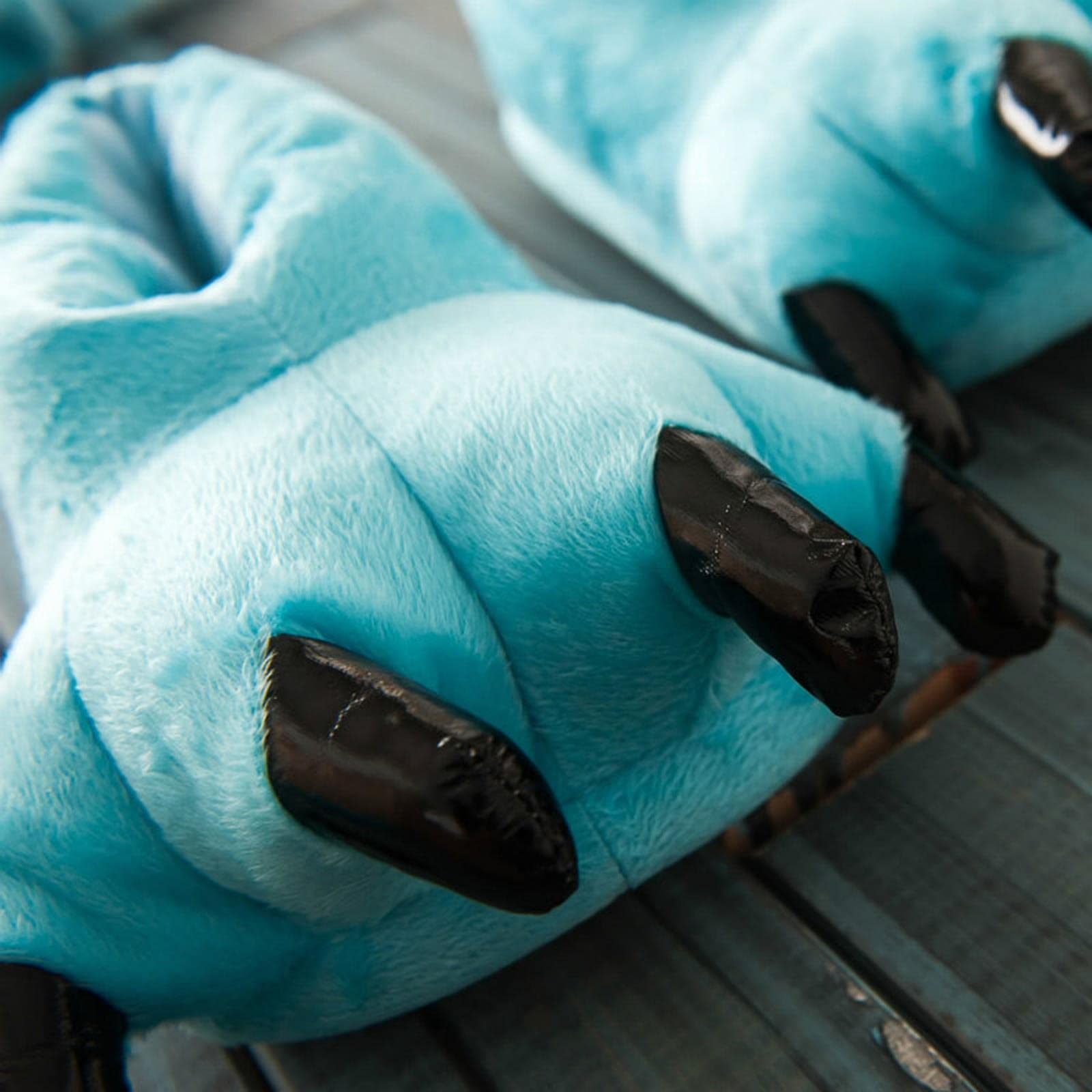 Pantofole Donna Slifori per Pavimenti per Interni Caldi Invernali Donne da Donna Scarpe per Bambini Paw Funny Animal Christmas Monster Dinosaur Claw Plush Home
