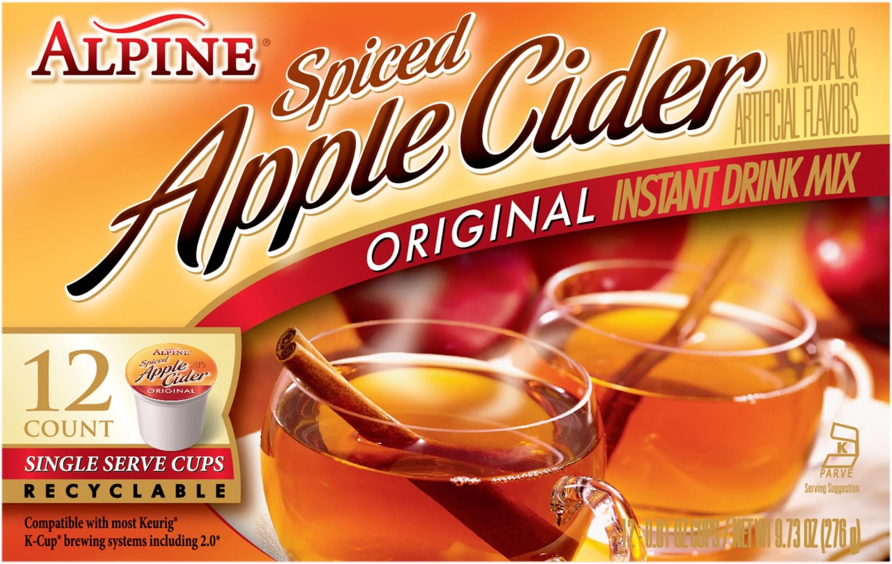 Keurig Mott's Hot Apple Cider, Keurig Single Serve KCup