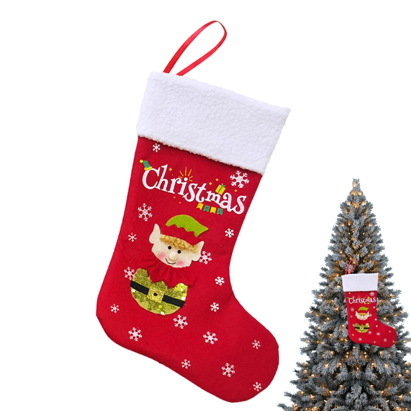 Amazon | サンタヘルパークリスマスストッキング、クリスマス用