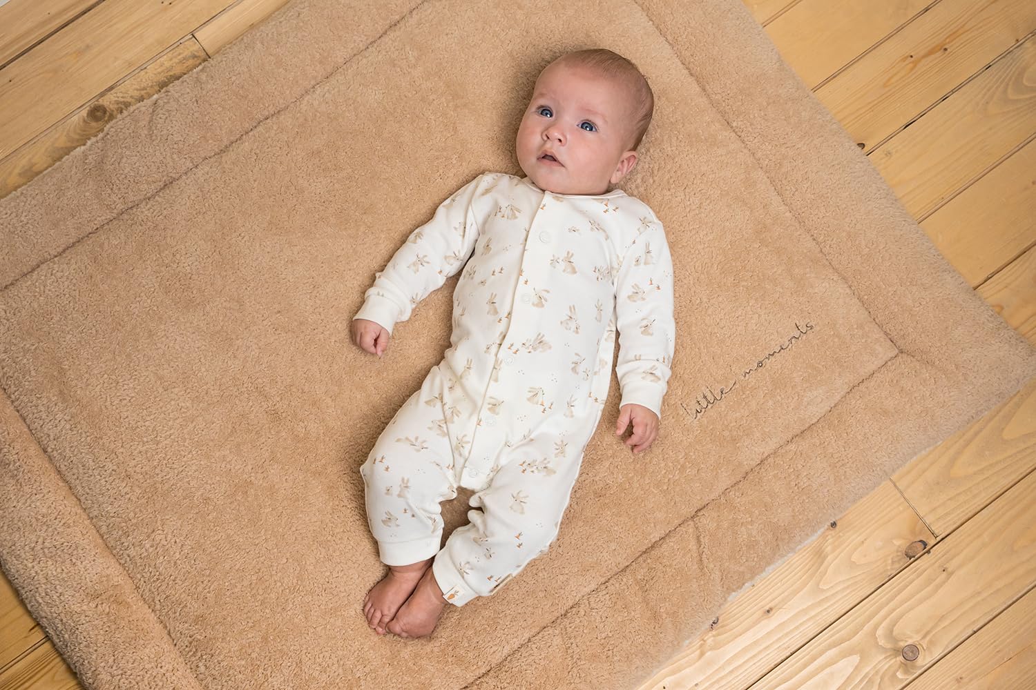 Little Dutch 8857 - Tappetino per gattonare, motivo coniglietto, colore: beige, motivo: newborn Naturals (80 x 100 cm)