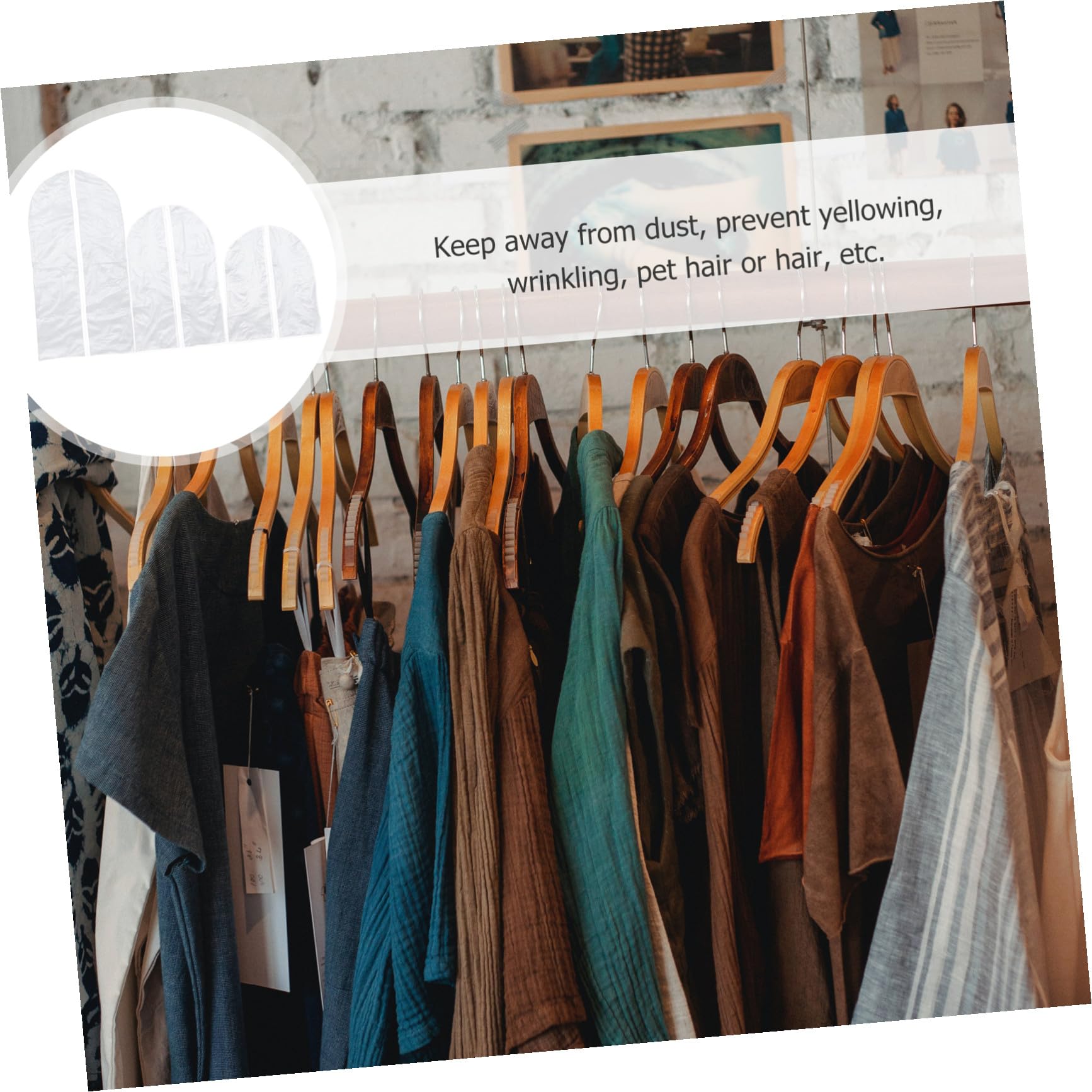 Cabilock 10piezas Fundas Antipolvo Transparentes para Ropa Protectoras para Abrigos y Vestidos Fundas de Peva para Guardar Trajes y Ropa de Colgar