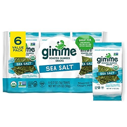 Miniatura 9 de gimMe Hojas de algas tostadas orgánicas, Teriyaki, ceto, veganas, sin gluten, gran fuente de yodo y omega 3, bocadillo saludable para niños