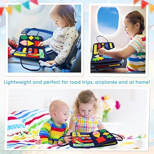 Miniatura 6 de Busy Board Montessori - Juguete para mayores de 3 años, mejora las habilidades motoras finas y el aprendizaje, tablero de actividades sensoriales