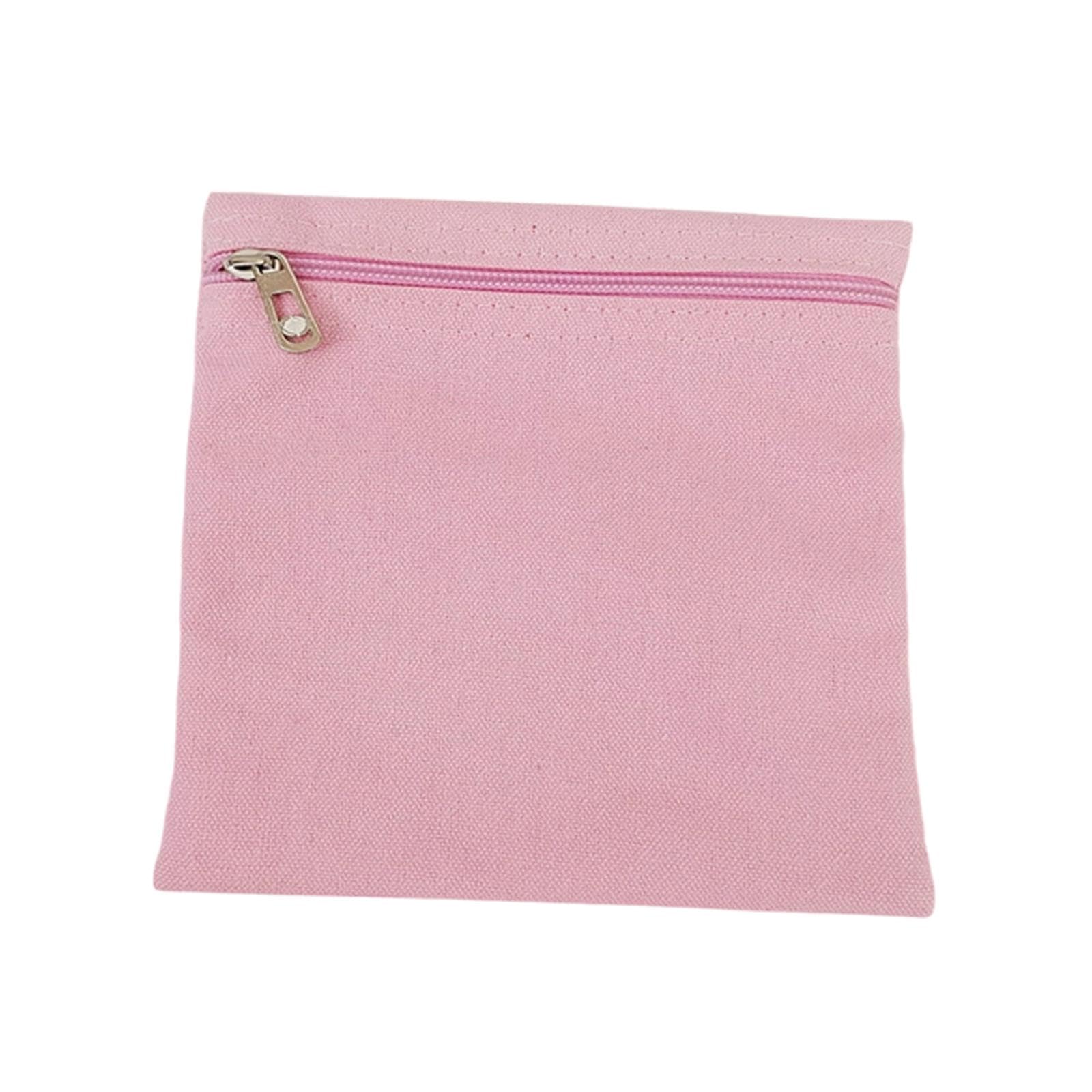 HEAVENGLOW Sew in Pocket with Zipper Sturdy Canvas Easy Installation Lightweight Wallet Pink|Sewing-picture-30