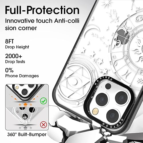 Miniatura 3 de Mootobo Funda 4 en 1 para iPhone 13 Pro Max con protector de pantalla  protector de lente TPU transparente borde de parachoques delgado a la moda a