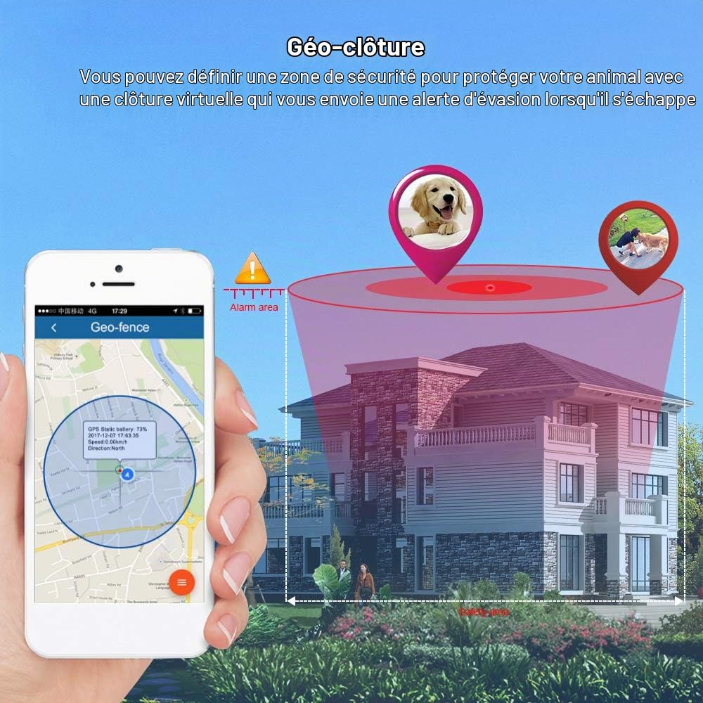 Zeerkeer Mini Traceur GPS pour Animaux, Chien, Chat - Moniteur d'Activité en Temps Réel Tk911