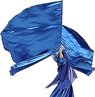 Vista 4 de Wuchieal 74" x 55" Banderas de adoración grandes de semicírculo suave, bandera de alabanza de semicírculo de satén con varillas escalables 1 pares